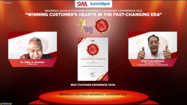 Nojorono Kudus Raih Penghargaan Best Customer Experience Team dalam ajang ICXE 2022 | IST